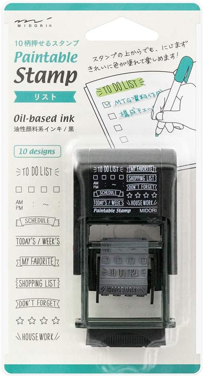 Midori 35376006 Rotating Stamp, List Patterns
