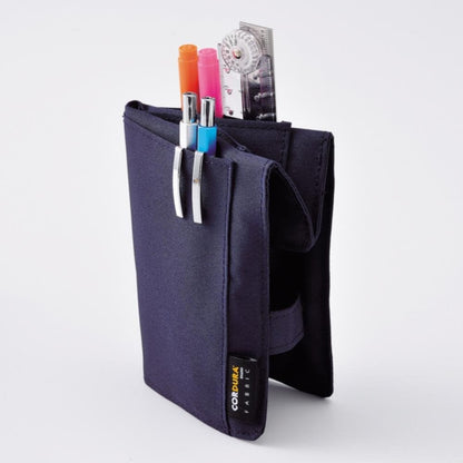 LIHITLAB Slim Pen Case, 7.5 x 4.3, Navy (A7585-11)