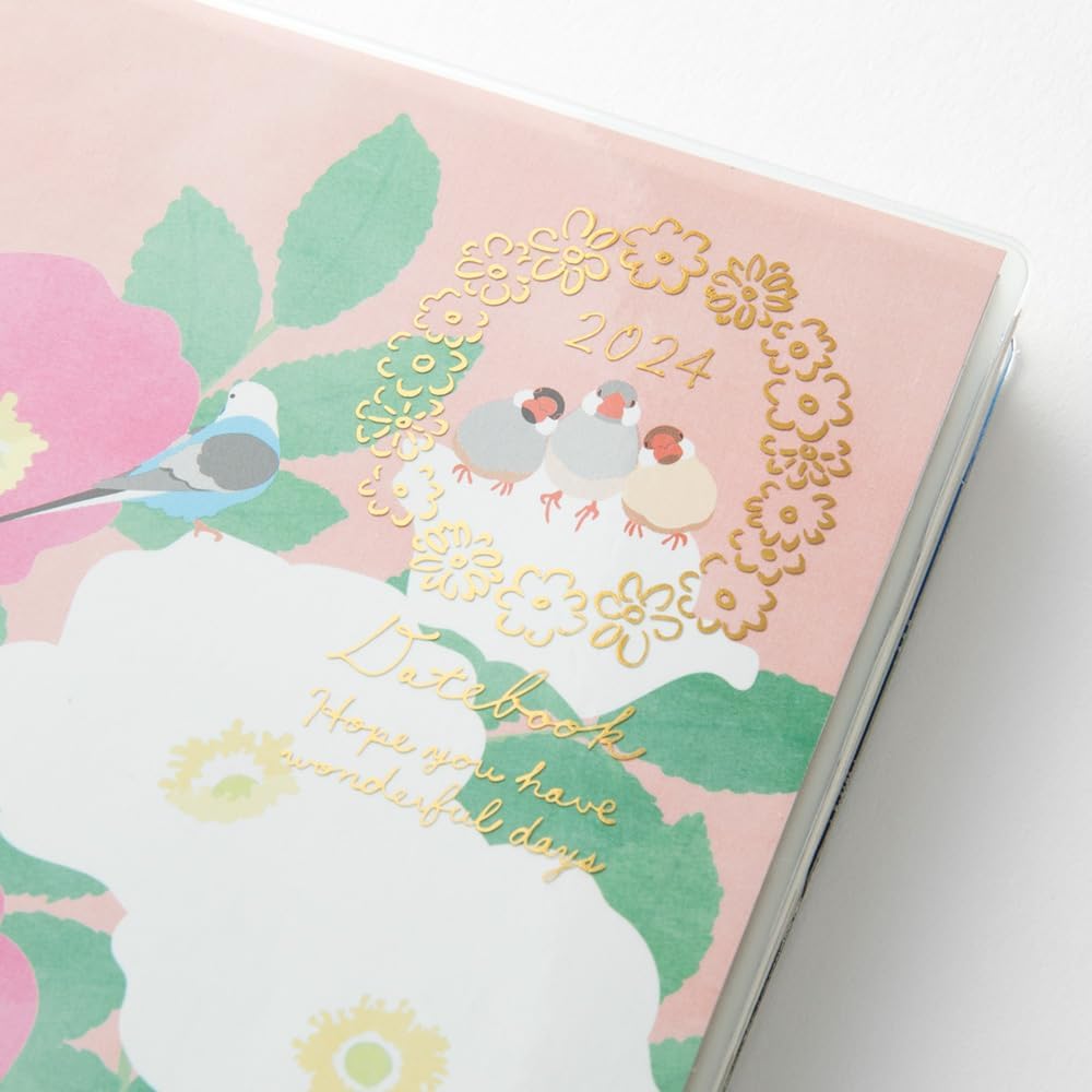 Midori Pocket Diary 22256006 Weekly Planner, 2024, B6, Cat Pattern, Starts January 2024 (Tri-print)