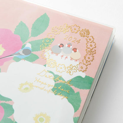 Midori Pocket Diary 22256006 Weekly Planner, 2024, B6, Cat Pattern, Starts January 2024 (Tri-print)