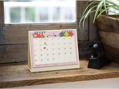 Midori 31274006 2024 Calendar Tabletop, M, Tri Pattern