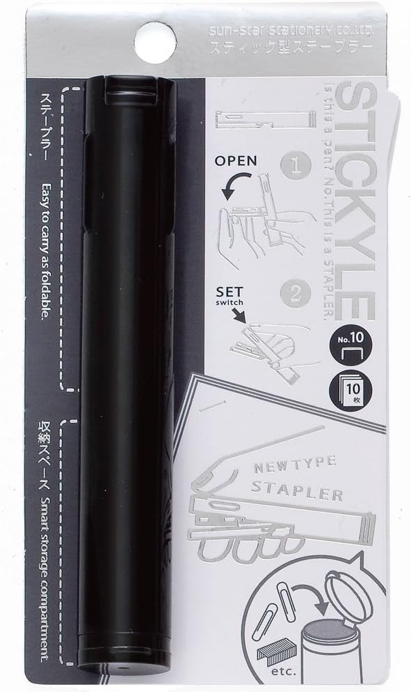 Sun-Star Pen Type Stapler Stickyle, Black (S4763211)