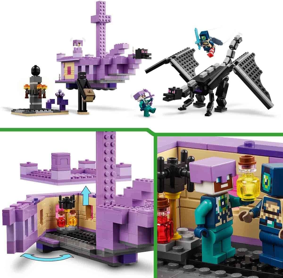 LEGO 21264 Minecraft Der Enderdrache und das Endschiff