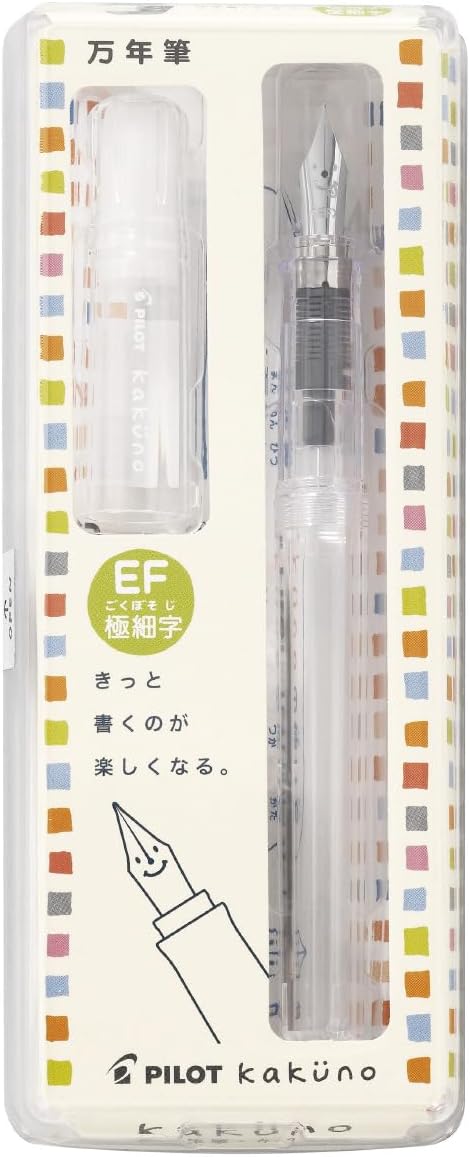 kakuno/fountain pen/EF ultrafine character [transparent body/non-color] FKA-1SR-NCEF