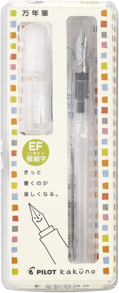 kakuno/fountain pen/EF ultrafine character [transparent body/non-color] FKA-1SR-NCEF