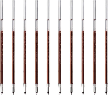 ZEBRA B-REK7-R Ballpoint Pen Refills, Slari, Multicolor, Multi-Functional, EK-0.7 Cores, Red, 10 Pieces
