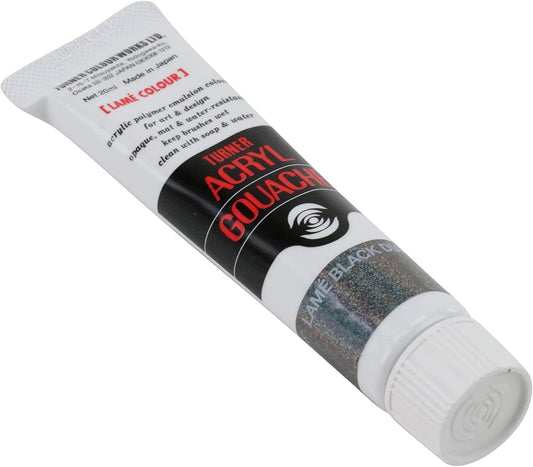 Turner Colour Works Acryl Gouache Artist Acrylic Paint - Single 20 ml Tube - Lam?? Black Diamond