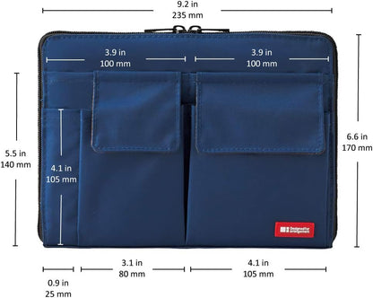 LIHIT LAB Laptop Sleeve With Storage Pockets (Bag-in-Bag), 7.1 x 9.8 Inches, Orange (A7553-4)