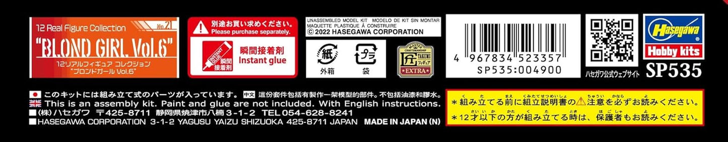 Hasegawa 12 Real Figure Collection No.21 1/12 ???Blond Girl Vol.6??�