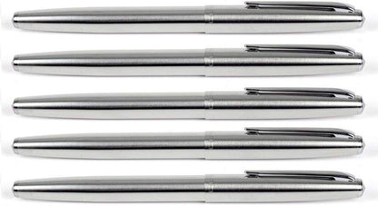 Gullor 5 PCS Stainless Steel EF Nib Classic Fountain Pens Set with Ink Converters, main image