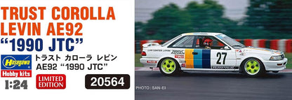 Hasegawa 1/24 Trust Corolla Levin AE92 1990 JTC Plastic Model 20564