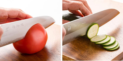 Yasuda Hamono YG300 Kotetsu Seki Gold No. 10 Tsubatsuki Santoku Knife 7.1 inches (180 mm)