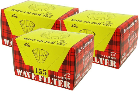 Karita Kalita Coffee Paper Filter, Wave Filter, For 1 to 2 People, 150 Sheets (50 x 3), White, #22211, Stylish, Camping, Outdoors, Coffee Shop, Antique, Wedding, Celebration, Gift, Birthday, Women,