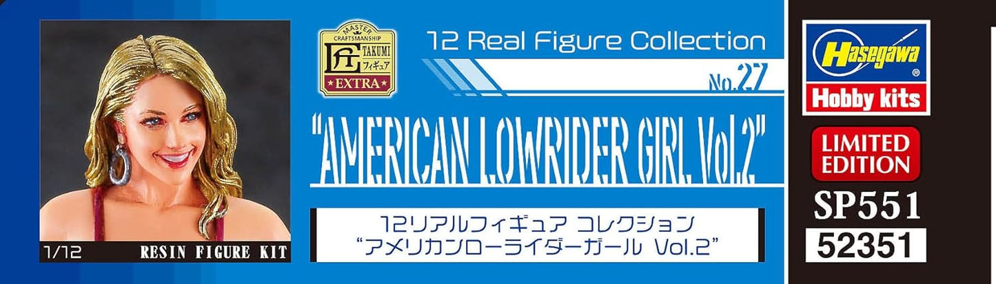 Hasegawa 1/12 Real Figure Collection No.27 American Low Rider Girl Vol. 2 Unpainted Resin Kit SP551