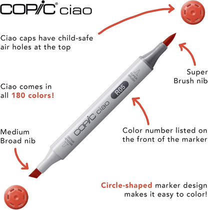 Copic I36A Ciao Markers Set A, 36-Piece