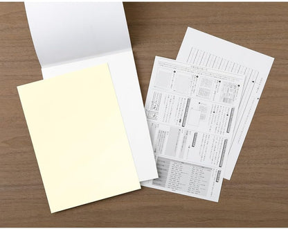 Midori 20519006 Stationery Paper for Beautiful Letters with Fountain Pen, Unruled A, detail image
