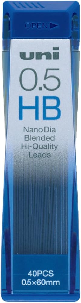 Uni Nanodia Machanical Pencil 0.5 mm Lead Pack of 3, Hb (U05202ND3PHB)