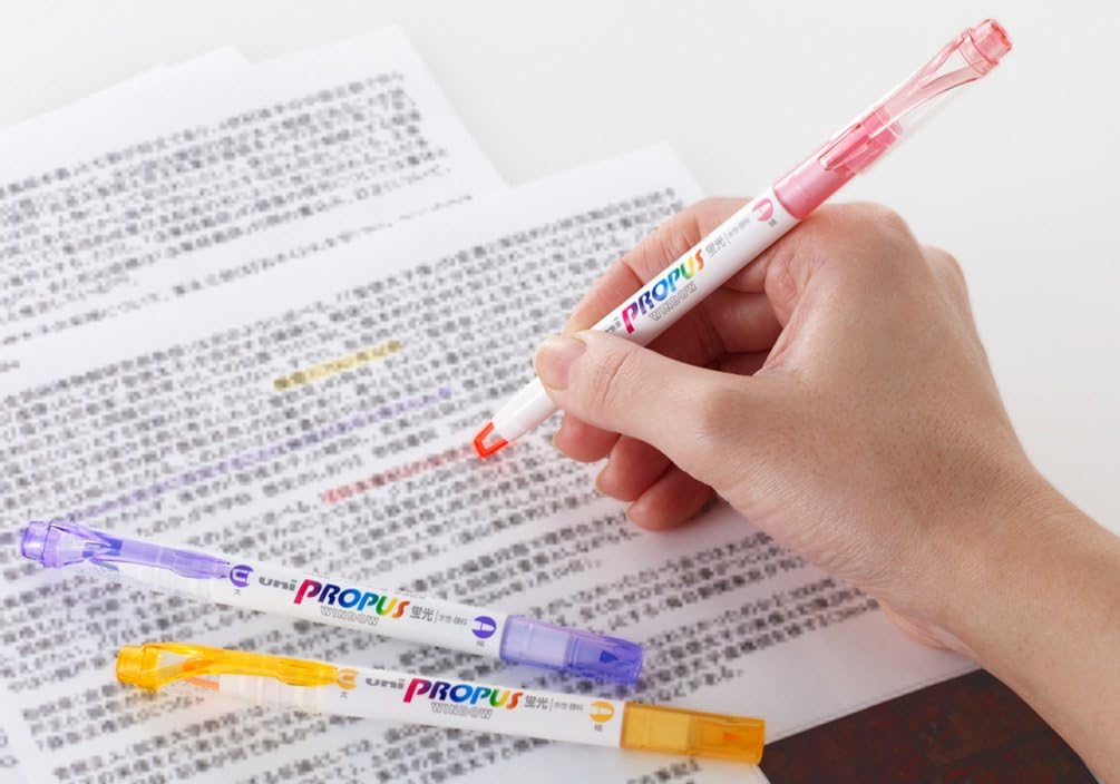 Mitsubishi Pencil Highlighter, Propus Window, Soft Color, PUS102T.51, Cherry Blossom, 10 Count