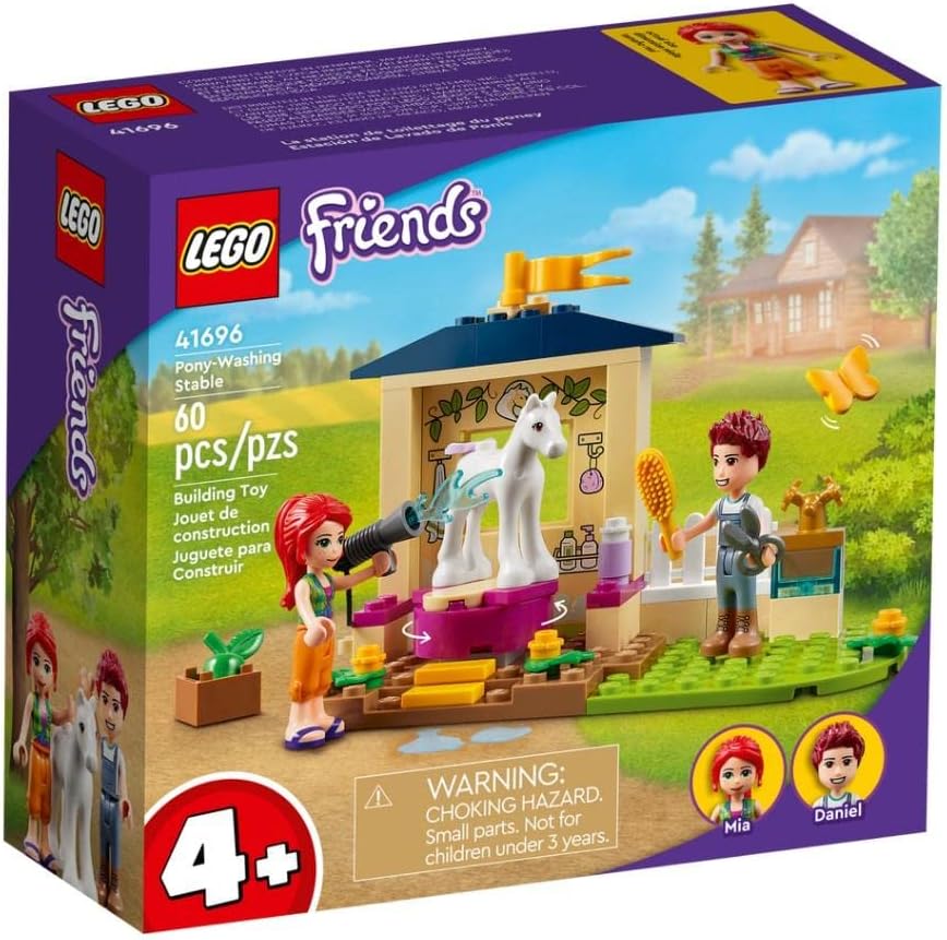LEGO Friends Pony Caring For 41696 Toy Block Present Doll Pretend Play Animals Animals Girls 4 Years Old