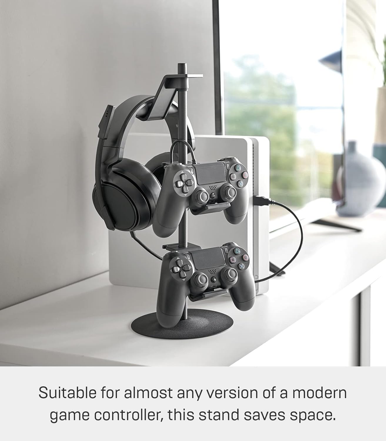 Yamazaki 5089 SMART Controller-Halterung, schwarz, Stahl/ABS Harz/Silikon, Minimalistisches Design