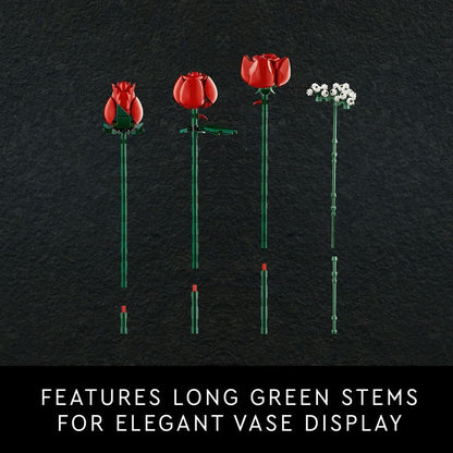 Lego 10328 Icons Rosenstrau, 12 Rosen, 4 Zweige Schleierkraut