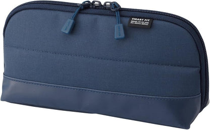 LIHIT LAB Pen Case (Pencil Case), Water & Stain Repellent, 8" x 4'', Navy (A7688-11)