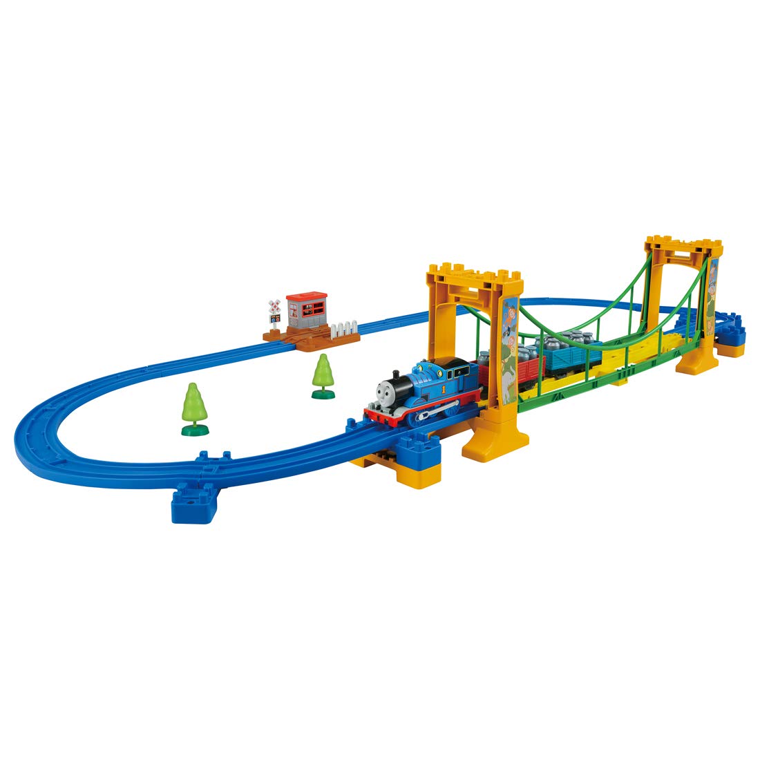 Takara Tomy Plarail Thomas Wobbling Bridge Set Motorized Train Track Set Battery Operated