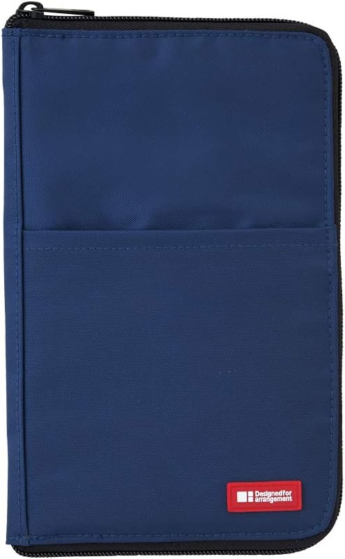 LIHIT LAB Slim Pen/Pencil Pouch, Wide, 0.7 ?� 5.5 ?� 8.5 Inches, Indigo (A7653-11)