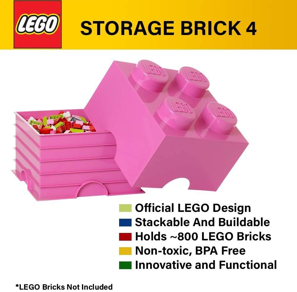 LEGO Black Storage Box Brick 4, 250?�250?�180mm