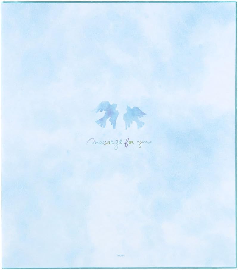 Midori 33139006 Colored Paper, Colored Paper, Bi-Fold, Blue Bird Pattern
