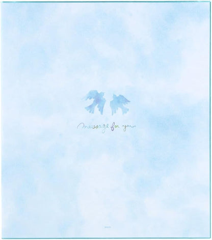 Midori 33139006 Colored Paper, Colored Paper, Bi-Fold, Blue Bird Pattern