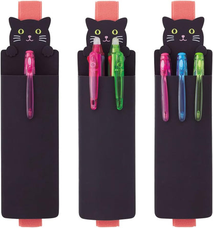 LIHITLAB PuniLab Book Band with Pen Case Holder, 2.1" ?� 0.8", Shiba Dog (A7720-2)
