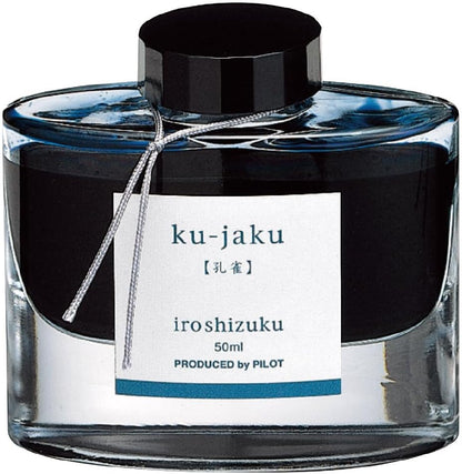 PILOT Iroshizuku Fountain Pen Ink - 50ml Bottle - Ku-Jaku Peacock