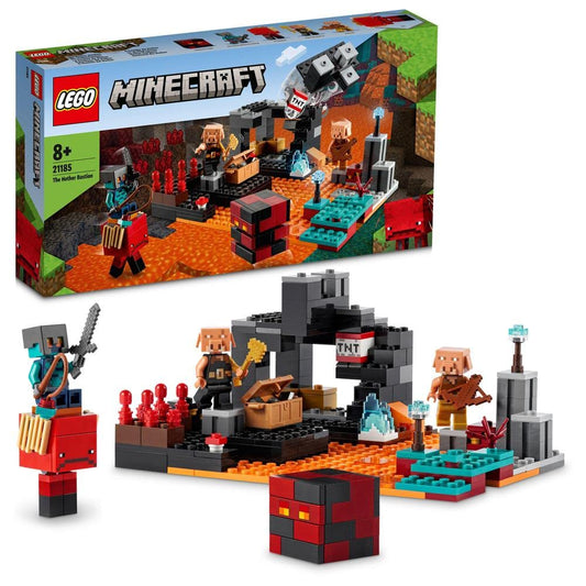 LEGOå¨ Minecraftå¨ The Nether Bastion 21185 Building Kit; Explosive Battle-Action Toy;for Kids Aged 8+