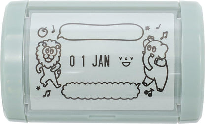 DESIGNPHIL 35457006 Midori, Rotating Stamp, Date, Animal Wipe Pattern