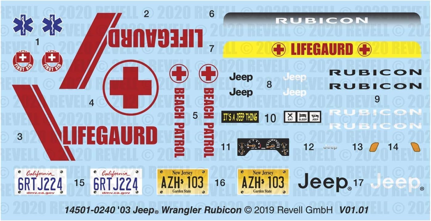 REVELL USA, LLC Plastic Model KIT, Jeep Wrangler Rubicon,12 years old and up Yellow