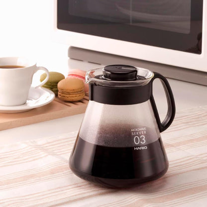 Hario V60 Glass Range Coffee Server, 800ml, Black