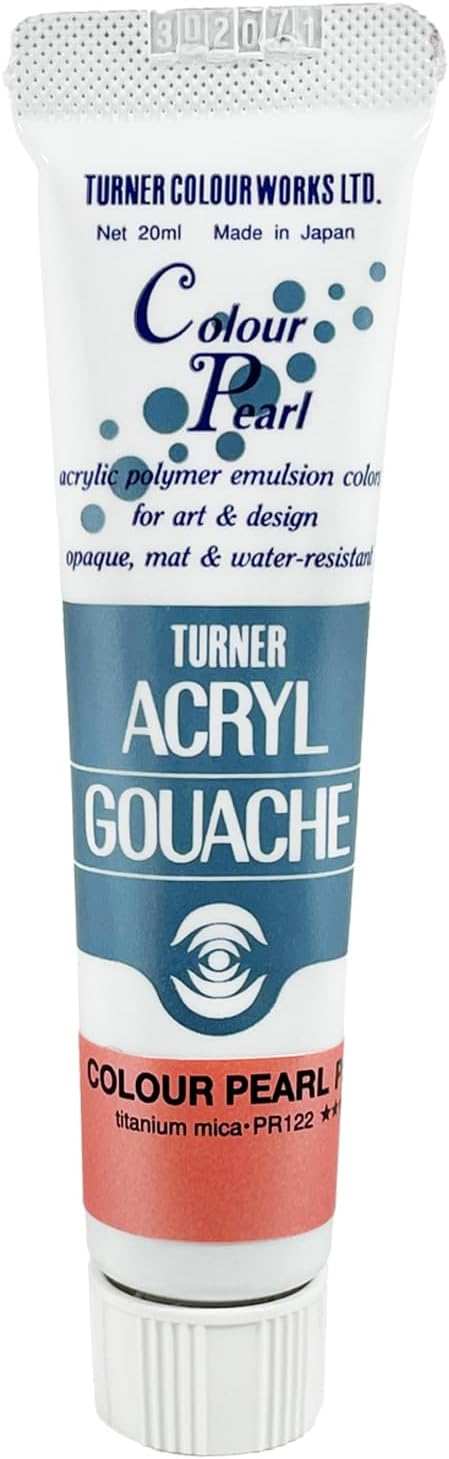Turner Colour Works Acryl Gouache Artist Acrylic Paint - Single 20 ml Tube - Pearlescent Pink