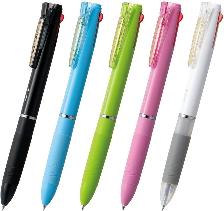 ZEBRA B-REK5-G Ballpoint Pen Refill, Multi-Color, Multi-Functional, EK-0.5 Lead, Green, 10 Pens