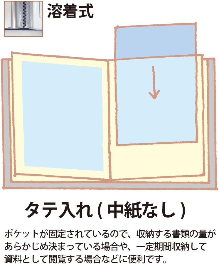 Plus File Clear File Super Economy A4 Vertical 40 Pockets 88-431 Navy