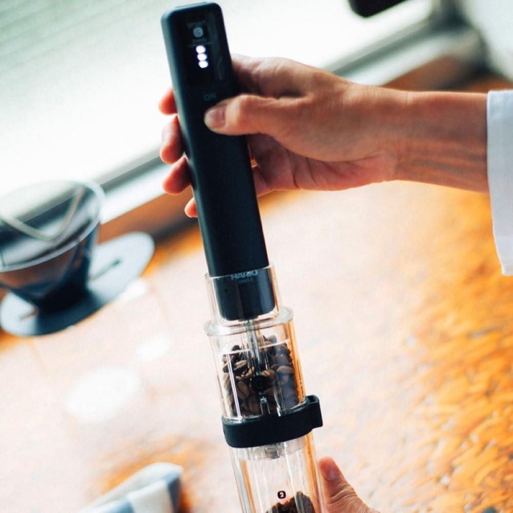 HARIO EMS-1B Mobile Mill, Stick, Black, Coffee Grinder, Electric Assist, Present, Gift, Gift