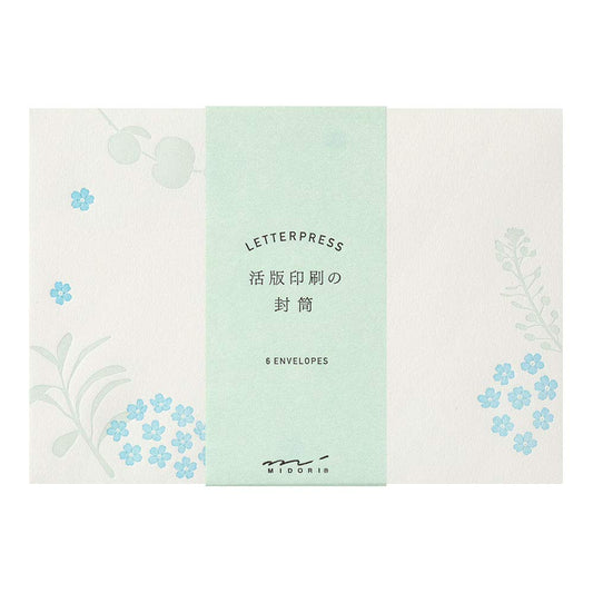 Midori Envelope Typography Scattered Floral Pattern 20560006
