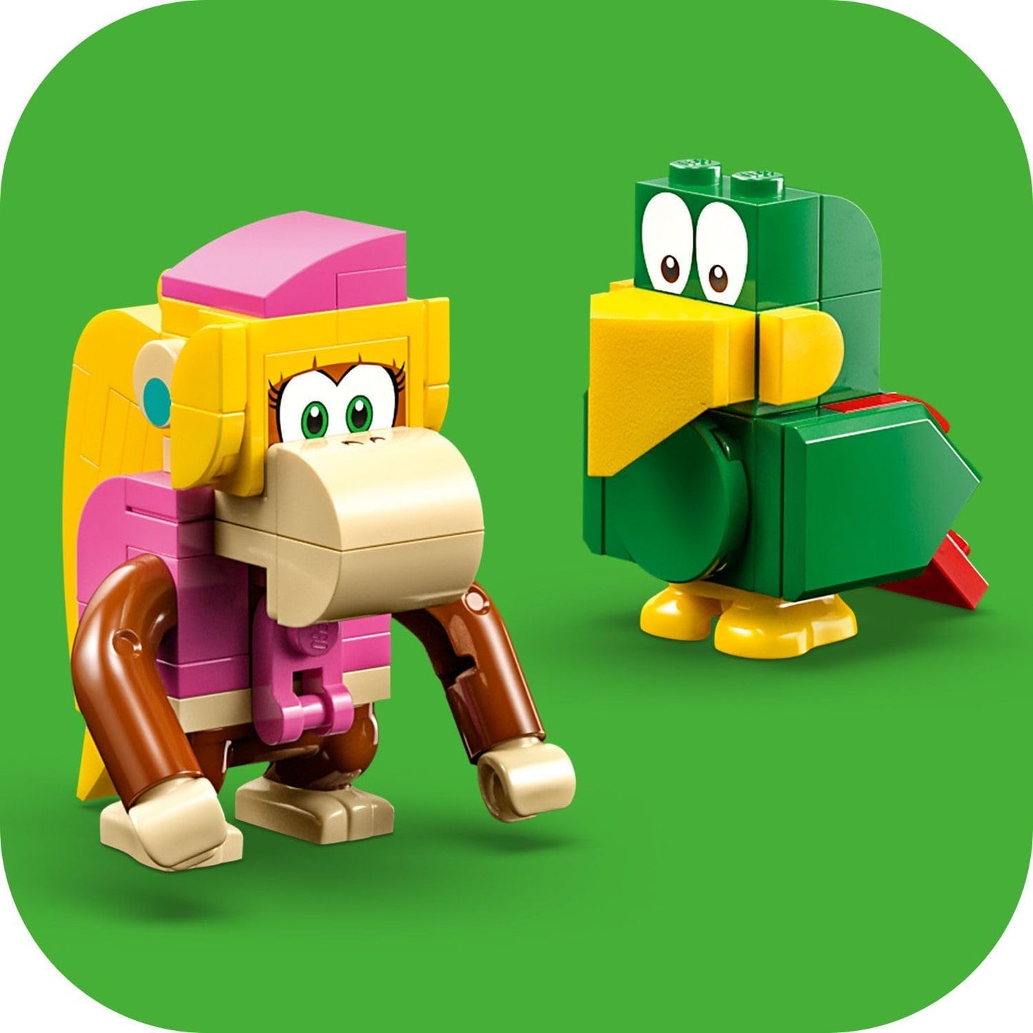 LEGO 71421 Super Mario Expansion Set: Jalleo in the Jungle with Dixie Kong with Dixie Kong Figures and Squawks the Parrot, Construction Toy to Combine with Starter Pack
