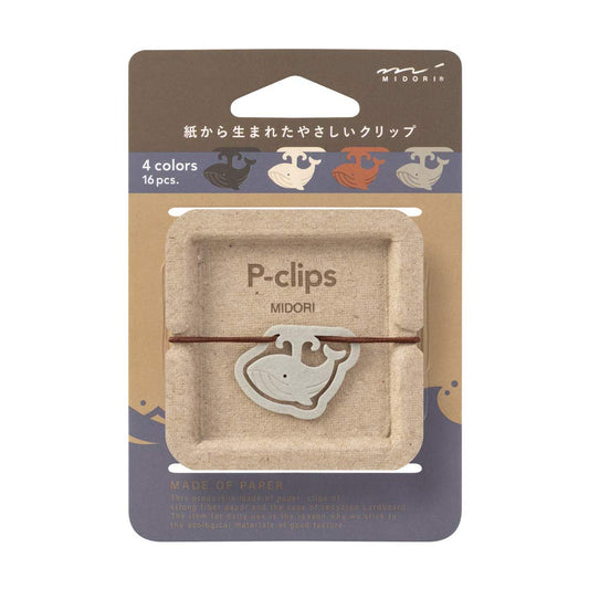 Midori 43402006 Clips, Whale Pattern