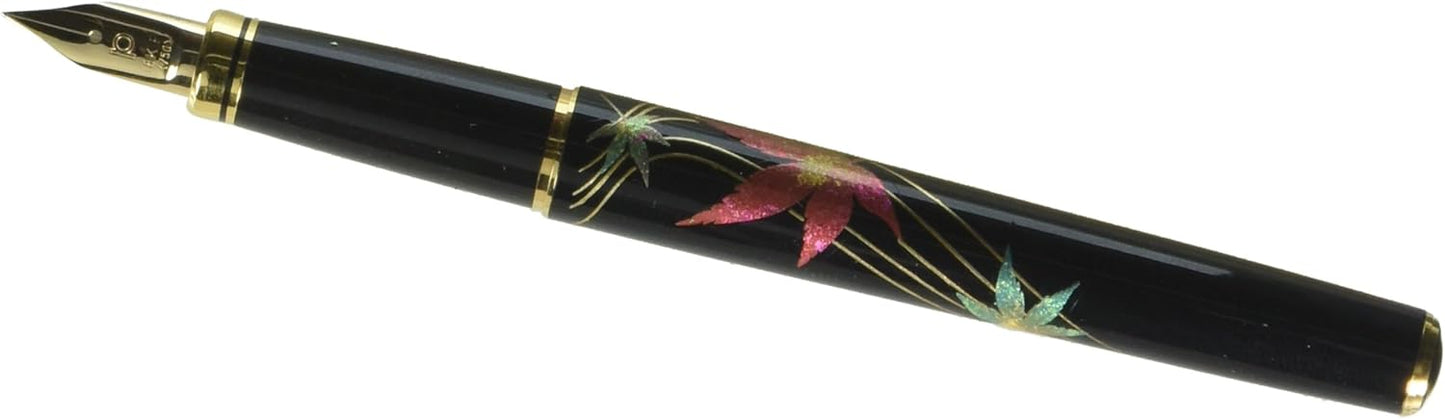 PLATINUM Makie Fountain Pen Kanazawa Foil Maple Fine Print (F) Ptl-15000h # 46-2 (Japan Import)