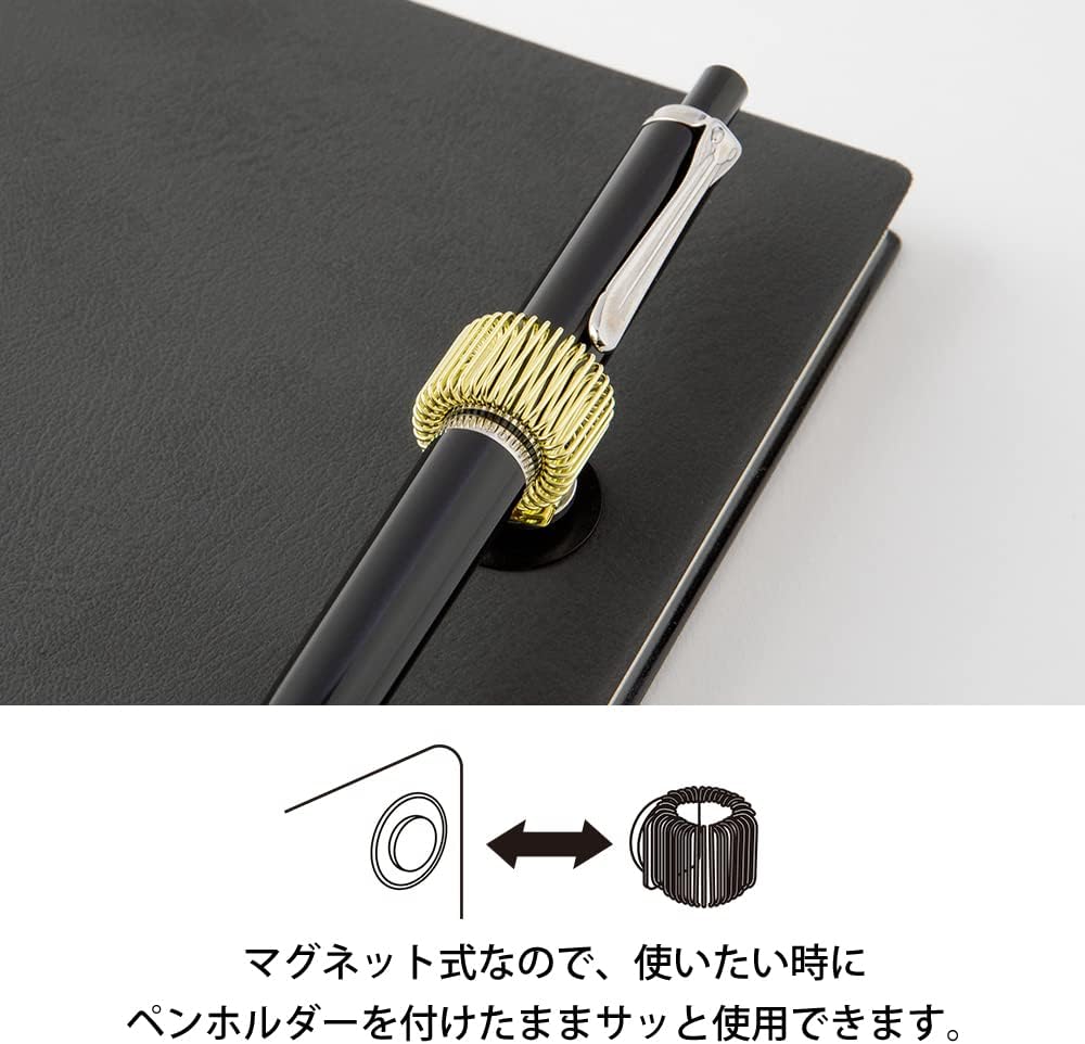 Midori 49121006 Pen Holder, Magnetic Pen Holder, Gold