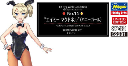 Hasegawa 1/12 Egg Girls Collection No.14 Amy Mcdonnell (Bunny Girl) Unpainted Resin Kit SP481