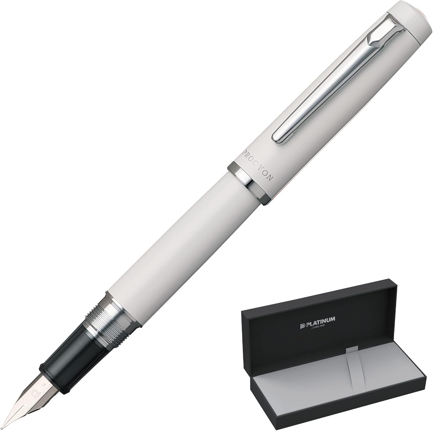 PLATINUM PNS-5000 3-3 Fountain Pen, Procion #3, Porcelain White, Medium Point, main image