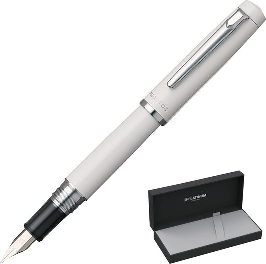 PLATINUM PNS-5000 3-3 Fountain Pen, Procion #3, Porcelain White, Medium Point, main image