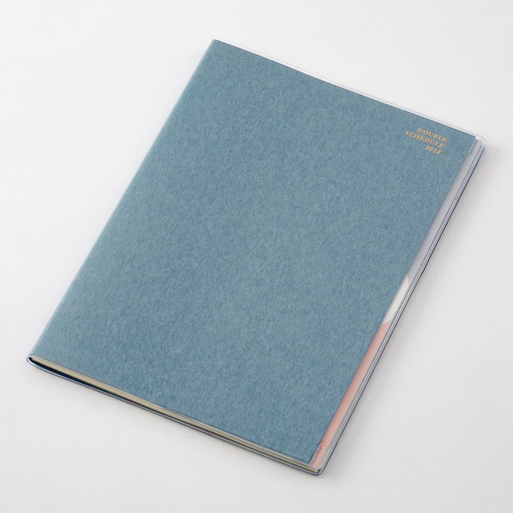 Midori 22268006 ToDo Double Schedule Planner, 2024, B6, Monthly Planner, Orange (Starts October 2023) (Blue)